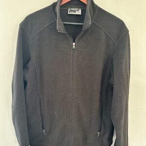 REI Mens Full Zip Fleece Black Size Medium